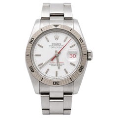 Orologio Rolex Datejust Turn-O-Graph 116264 con quadrante bianco, cassa in acciaio inossidabile e movimento automatico