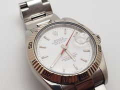Orologio Rolex Datejust Turn-O-Graph 116264 con quadrante bianco, cassa in acciaio inossidabile e movimento automatico