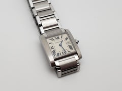 Montre Cartier Tank Française 2465, 25 mm, à quartz, en acier inoxydable, taille moyenne