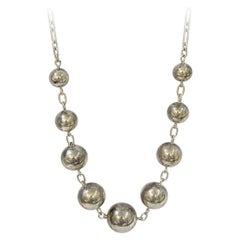 Graduated Sterling Silver Ball Chain Necklace