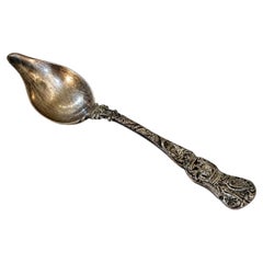 Antique Victorian Sterling Silver Cream Ladle Sauce Spoon with Pour Spout
