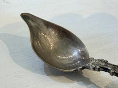Antique Victorian Sterling Silver Cream Ladle Sauce Spoon with Pour Spout