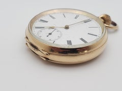 Antique Swiss 14K Yellow Gold Full Hunter Pocket Watch La Centrale Case