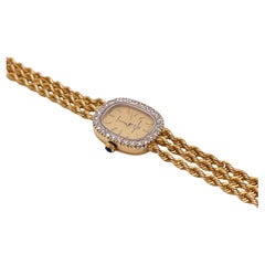 Baume & Mercier Geneve 14K Yellow Gold Diamond Vintage Ladies Watch
