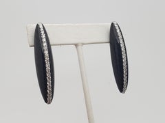 Mattia Cielo Volcano 18K White Gold Diamond Carbon Fiber Earrings