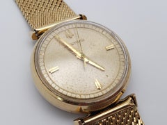 Orologio vintage Bulova Accutron con bracciale a maglia in oro giallo massiccio 14K