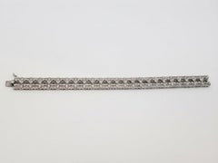 Art Deco 4.50 CT Natural Diamond 18K White Gold Milgrain Filigree Bracelet