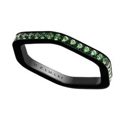 Tsavorite Gold Eternity Band Ring