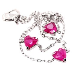 IGI Certificado 0,87ct Rubíes de Birmania Naturales 0,02ct Diamantes Naturales Pulsera de Oro