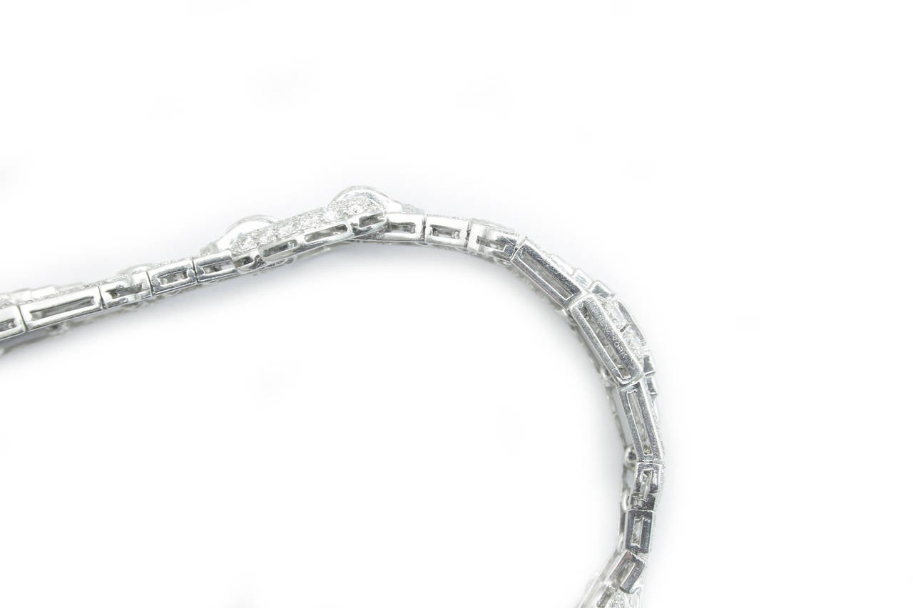 Cartier New York Important Art Deco Diamond Platinum Bracelet 1