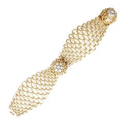 Boucheron Yellow Gold Diamond Bracelet Wristwatch