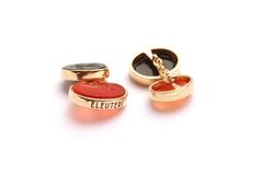 Boutons de manchette en or intaglio romain antique