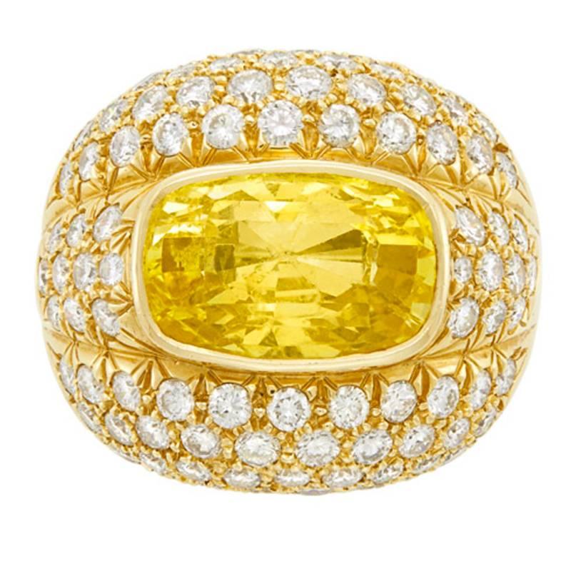 Andrew Clunn Yellow Sapphire Diamond Ring