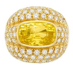 Andrew Clunn Yellow Sapphire Diamond Ring