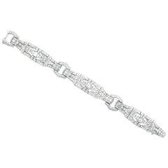Antique Cartier New York Important Art Deco Diamond Platinum Bracelet