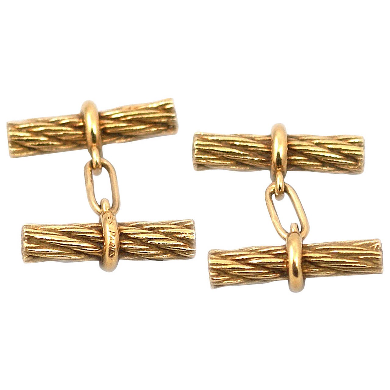 Hermes Gold Rope Cufflinks