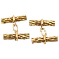 Retro Hermes Gold Rope Cufflinks
