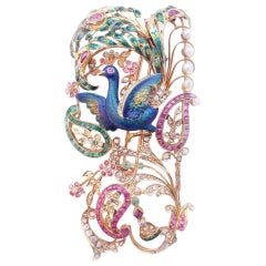 Tall Peculiar Art Nouveau Brooch