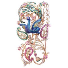 Tall Peculiar Art Nouveau Brooch 7