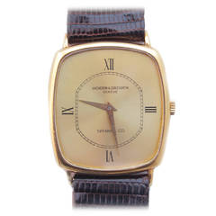Vacheron & Constantin Yellow Gold Cusion Wristwatch Retailed by Tiffany & Co 9