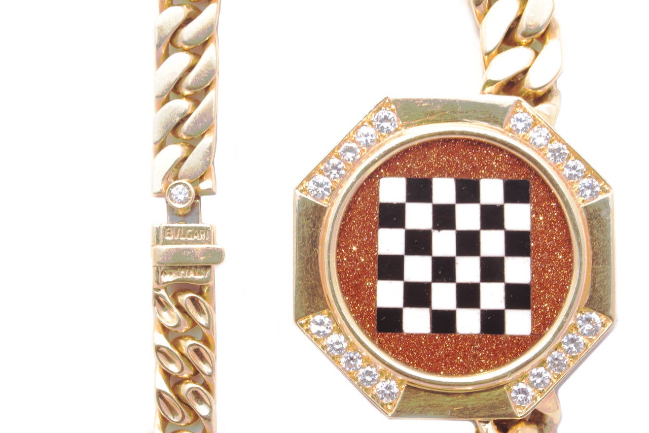 Bulgari Rare Chess Board Necklace For Sale at 1stDibs | chess piece ...