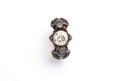 Antique Art Nouveau Silver Gold Ring
