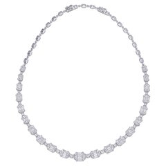 Elegante Diamant-Halskette mit Diamanten im Pie-Schliff -Luxurious High jewelry Statement