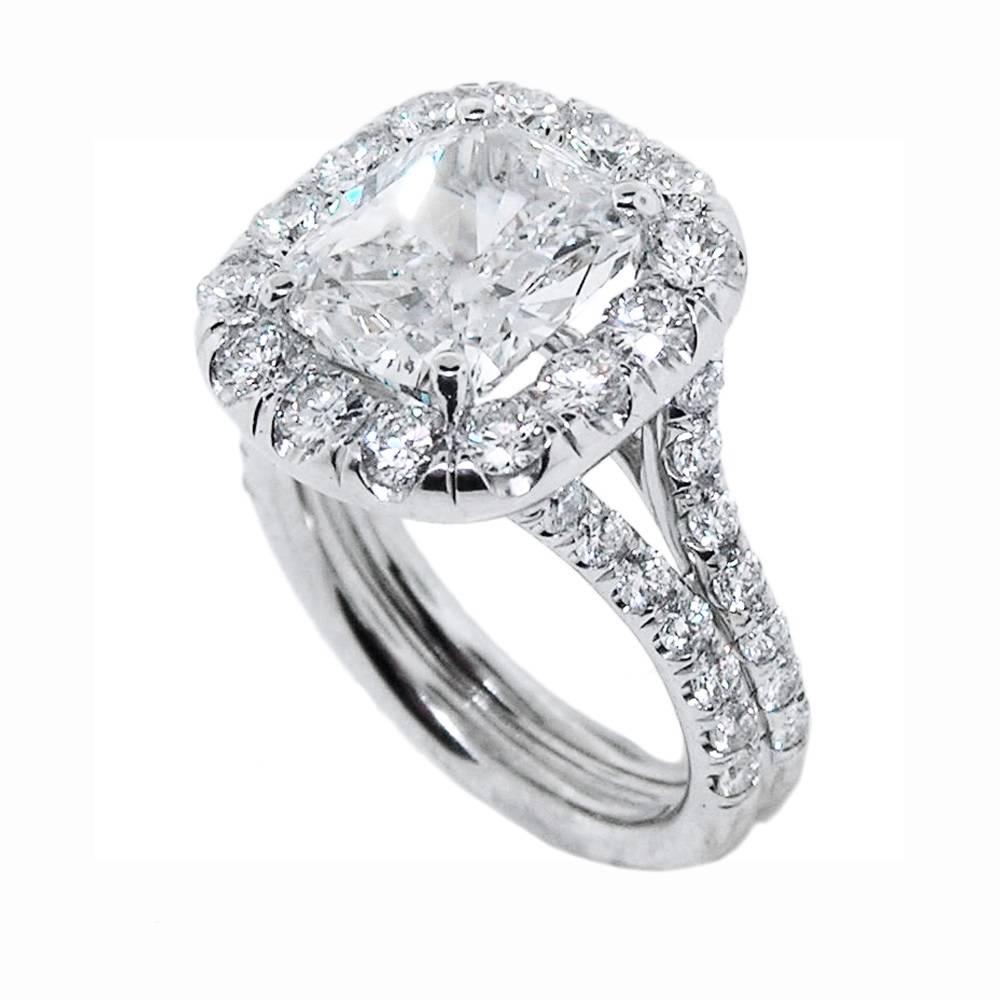 5 carat diamond ring cushion cut