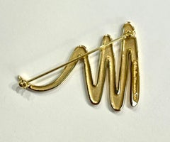 18K Gold "Paloma Picasso" for Tiffany & Co Zig-Zag Squiggle Pin Brooch