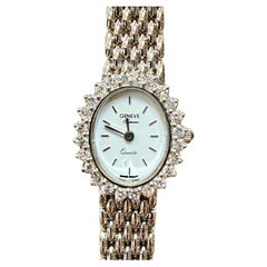 Damenuhr „Supreme“ von Geneve aus 14 Karat Weißgold und Diamanten