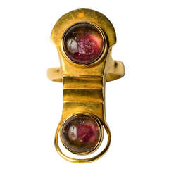 Fernand Demaret Tourmaline Gold Ring circa 1970