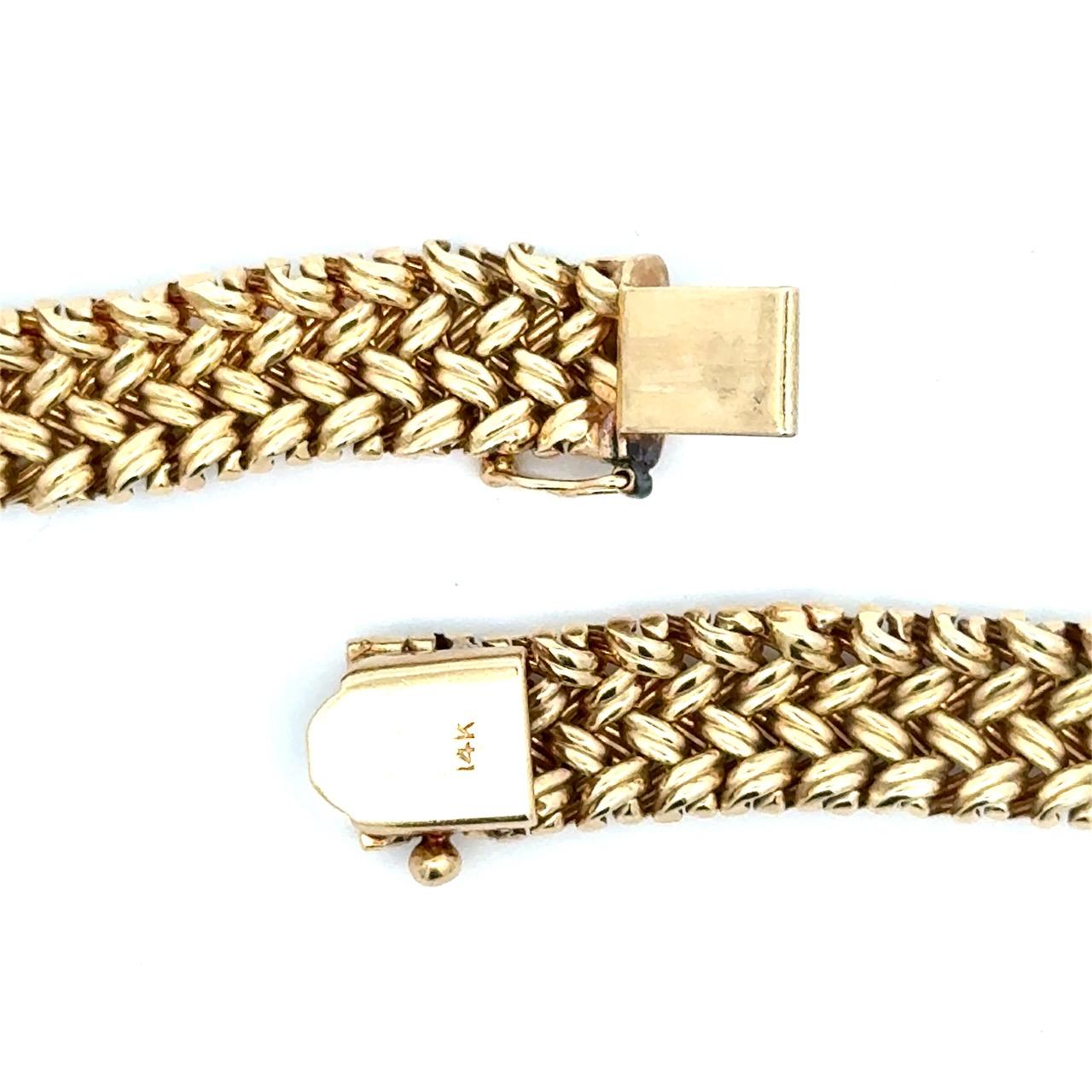 Collar de oro de 14 quilates de los años 60 en venta 2