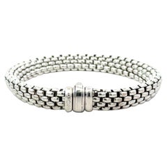 FOPE Flexible Brick Link 18K White Gold Bracelet