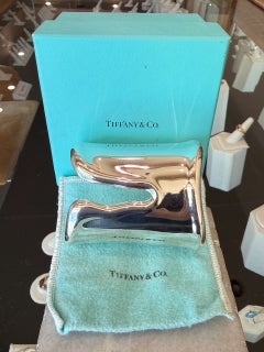 Tiffany & Co Elsa Peretti Split Bone Cuff With Pouch and Box