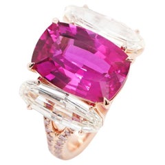 BENJAMIN FINE JEWELRY 4.77 cts Ruby with Diamond 18K Ring