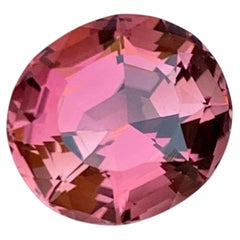 Rare Peachy Pink Natural Tourmaline Gemstone, 3.80 Ct Fancy Cushion Cut for Ring
