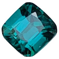 Natural Blue Tourmaline 0.70 Ct Square Cushion Cut Loose Gemstone for Jewelry