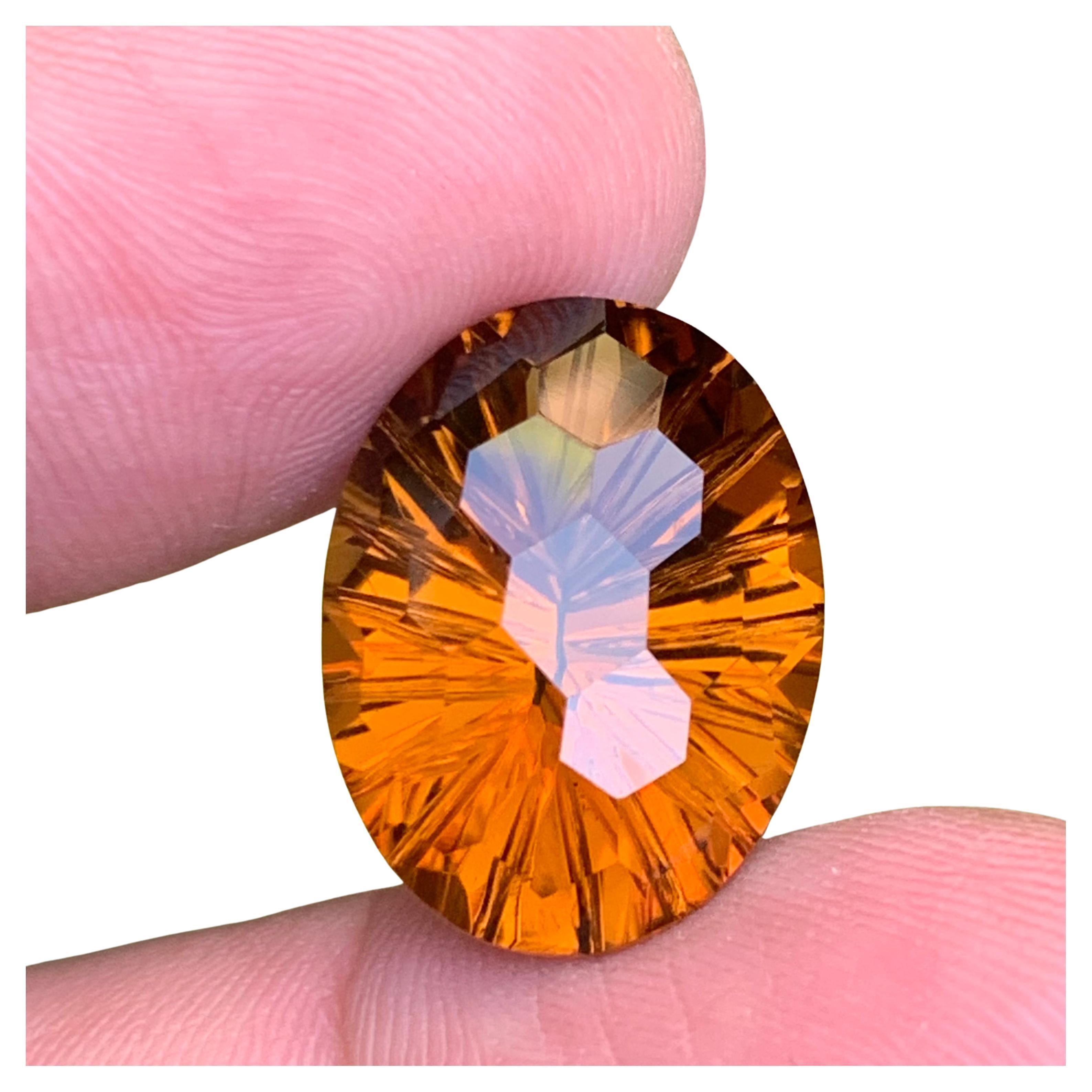 Honey Golden Natural Citrine Pendant Gemstone 16.40 Ct Football Cut for Jewelry