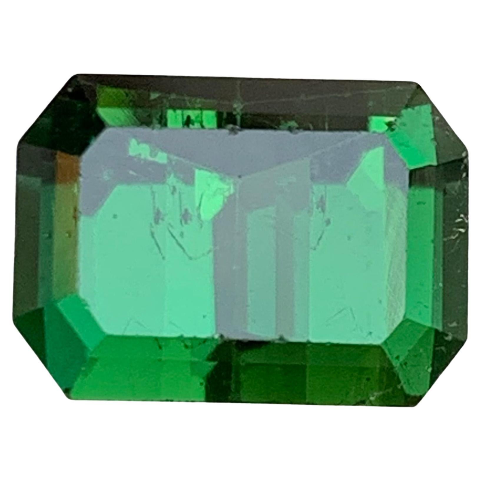 Rich Green Tourmaline 7 Ct Emerald Cut Natural Loose Gemstone for Ring / Jewelry