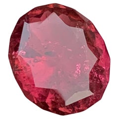 Rötlich rosa natürlicher Rubellit Turmalin Ring, Anhänger Edelstein 7,35 Ct Cushion