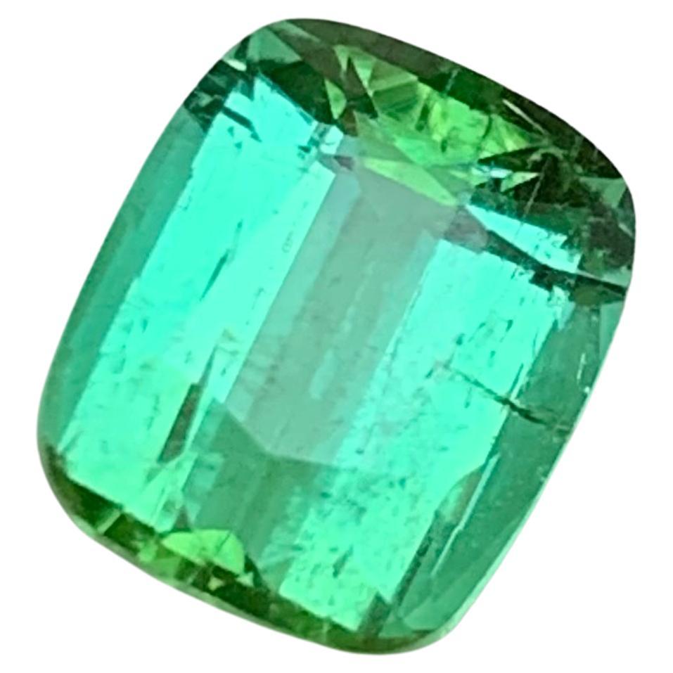Bläulich Mintgrüner Natürlicher Turmalin Ring Edelstein 2.90 Ct Kissenschliff-Schmuck