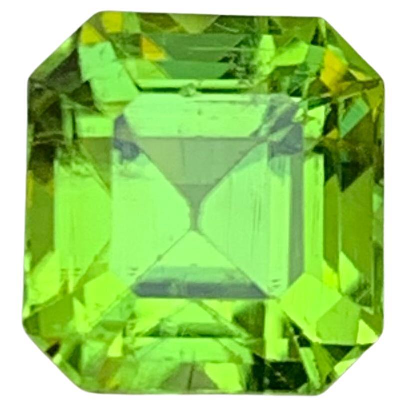 Vivid Green Natural Peridot Ring Lose Edelstein 2,60 Ct Asscher Cut für Schmuck