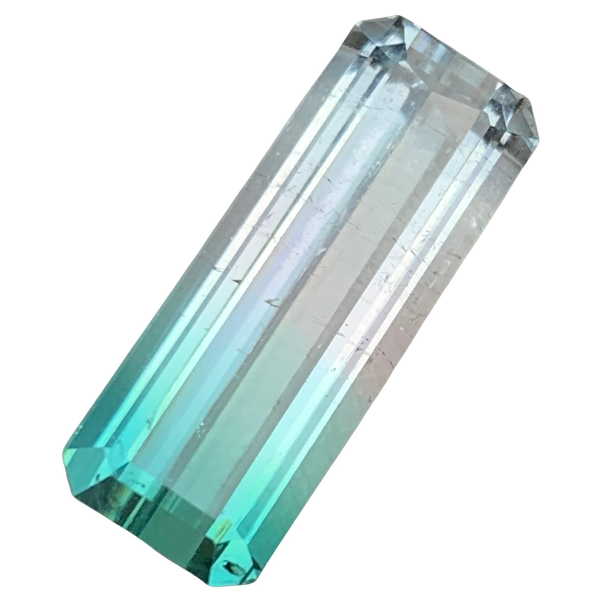 Neon Blue Bicolor Natural Tourmaline Ring, Necklace Pendant Gemstone 11.75 Ct