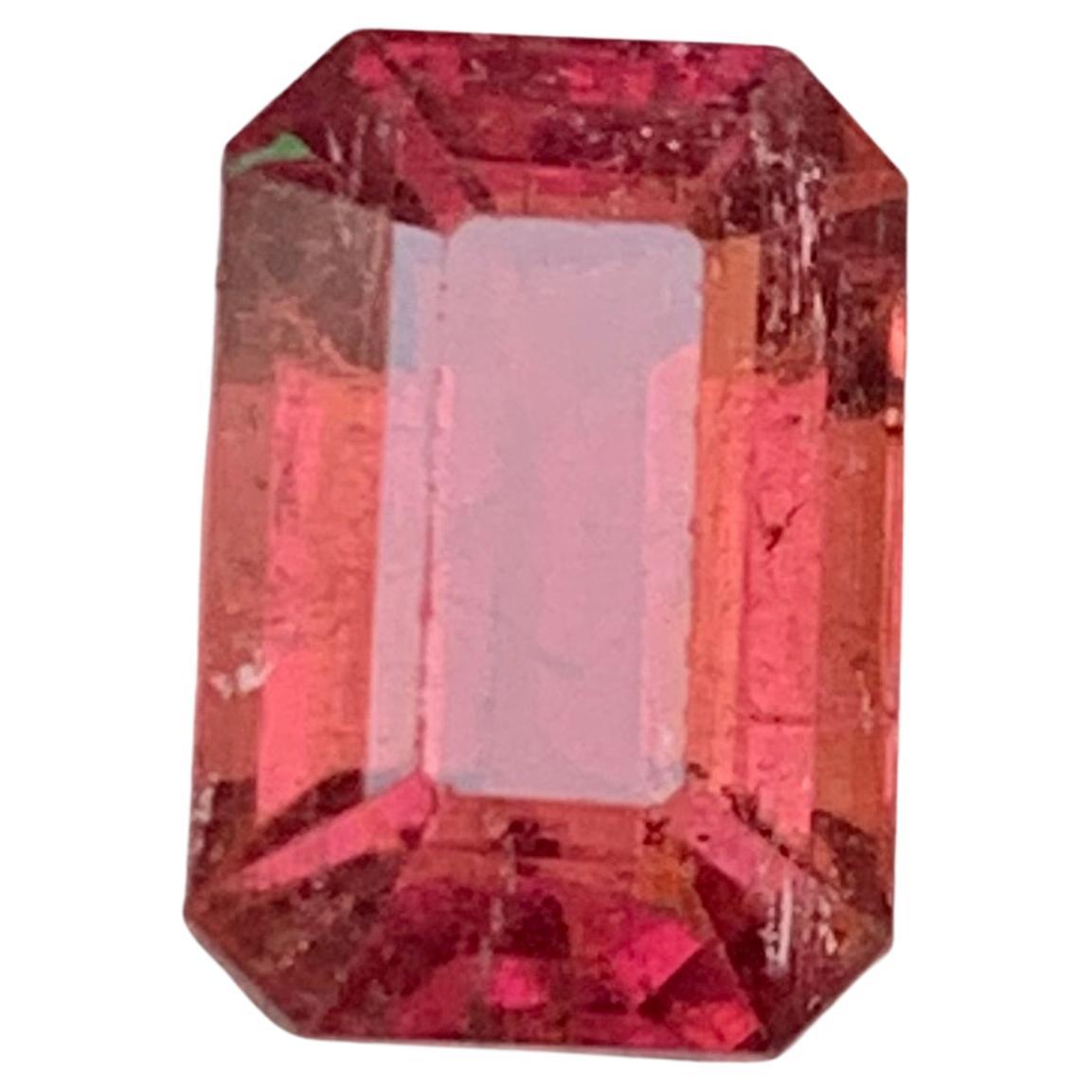 Anillo de turmalina rubelita natural rosa Gema suelta 4,45 qt talla esmeralda-Joya