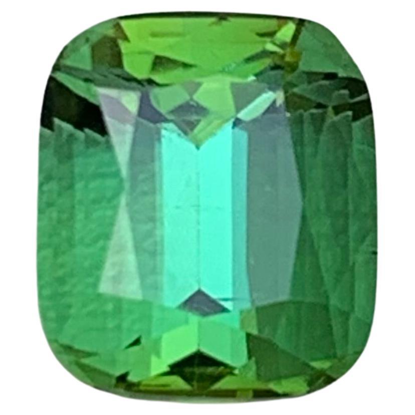 Bague en tourmaline naturelle verte taille coussin de 2,55 carats pour bijoux