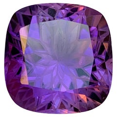 Purple Natural Amethyst Pendant Gemstone 24.35 Ct Flower Cushion Cut for Jewelry