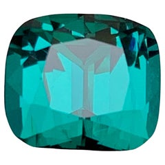 Anello con tormalina naturale blu indaco, gemma sfusa da 3,04 carati con taglio a cuscino - Gioielli