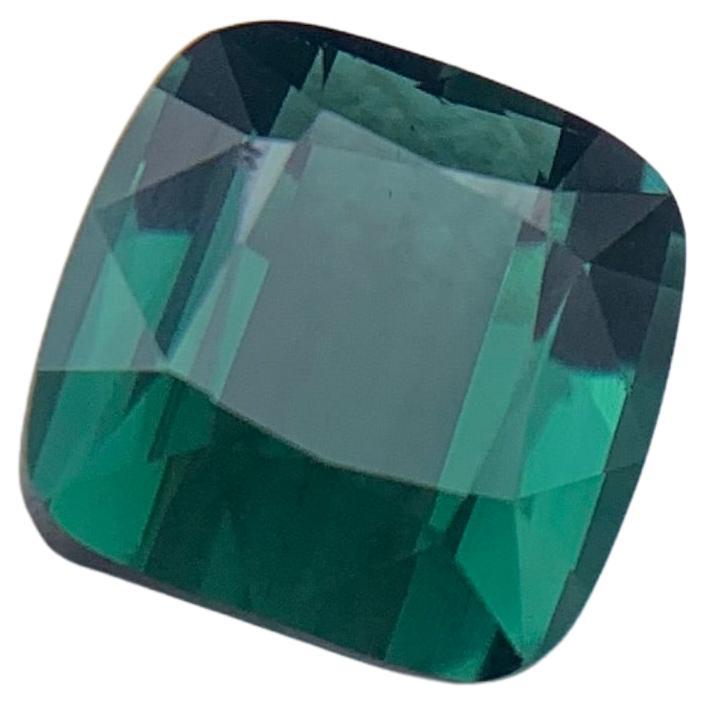 Bague en tourmaline naturelle bleu profond, pierre précieuse non sertie de 3,05 carats, taille coussin