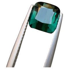 Bague en tourmaline naturelle bleu profond, pierre précieuse non sertie de 3,05 carats, taille coussin