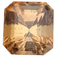 Brownish Golden Natural Topaz Ring, Pendant Loose Gemstone 12.90 Ct Octagon Cut